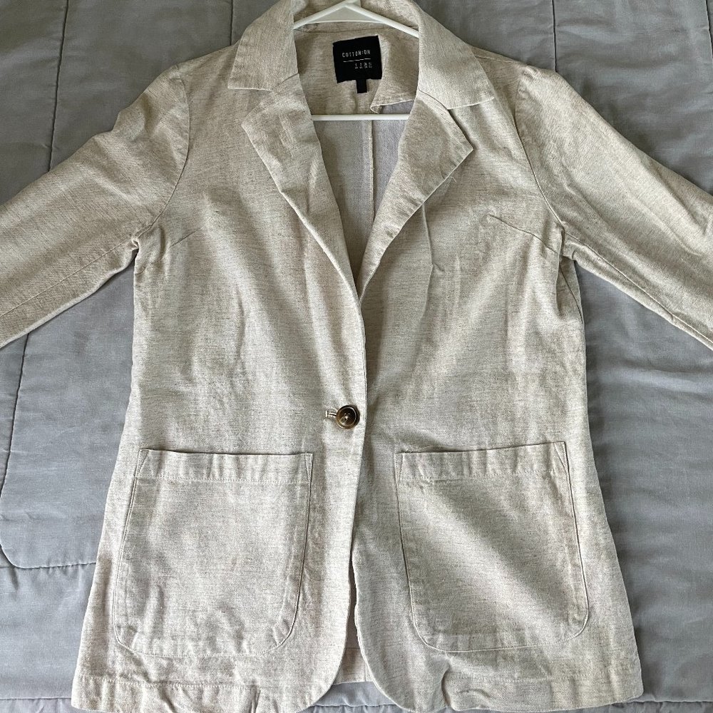 Cotton On Size 2 (US) Beige Blazer
